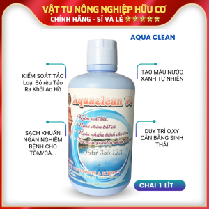AQUACLEAN: Xử Lý Tảo Làm Trong Nước Ngăn Nhiễm Bệnh Cho Tôm Cá - Chai 1 lít