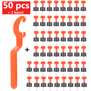 kualitas tinggi50 Buah Alat Pasang Keramik Perata Keramik Putar Reusable Tile Leveling SPACER Tile Leveling System Locator Lantai Keramik Reusable Tile Leveling Alat Pengatur Jarak Perata Keramik