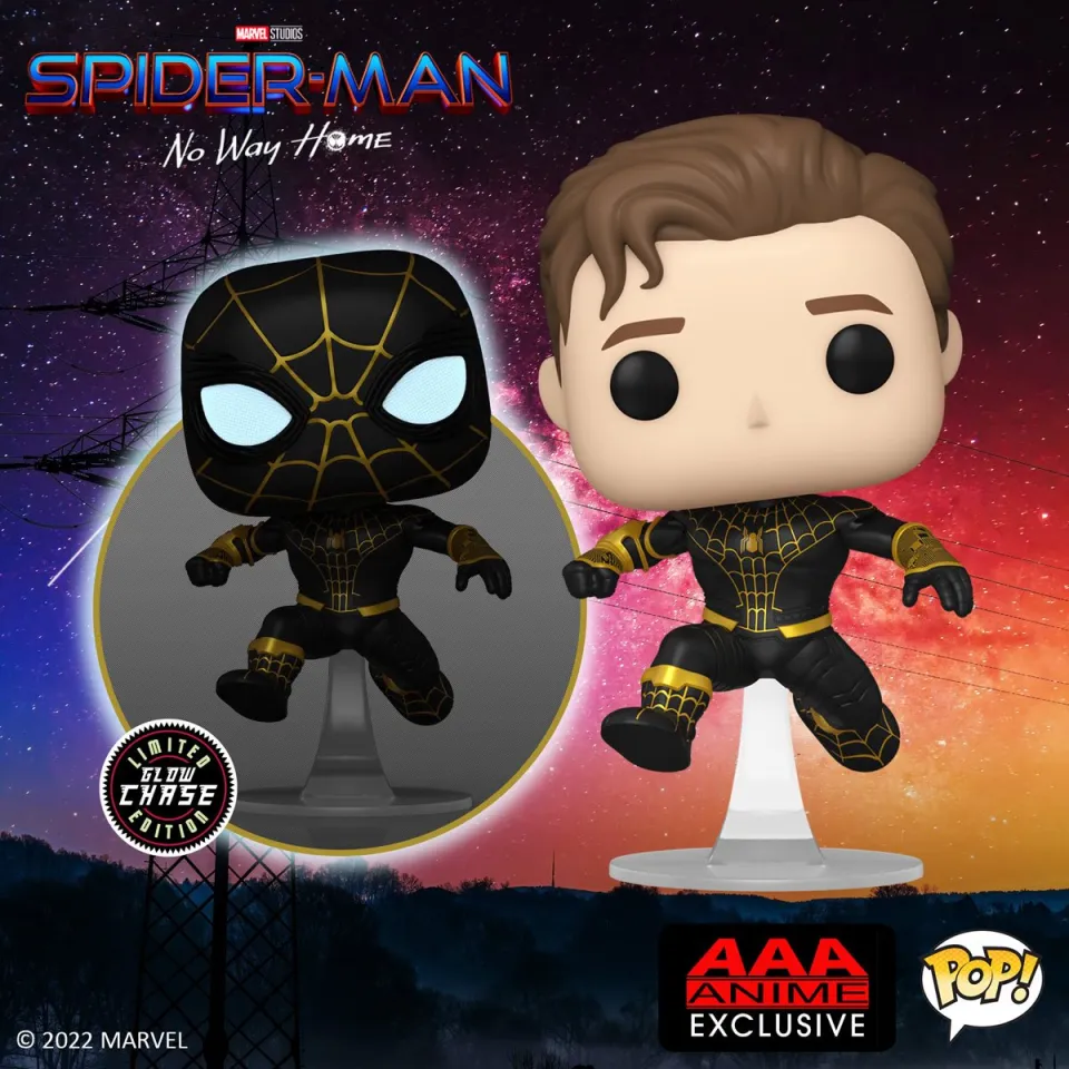 Funko Pop! Spider--Man No Way Home - SPIDER--MAN Unmasked Black Suit AAA  Anime Exclusive #1073 | Lazada PH