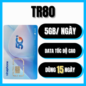 SIM/eSim Du Lịch Việt Nam Vinaphone TR80 Tặng Data 5GB/ngày Tốc Độ Cao Dùng 15 Ngày Liên Tiếp Không Phát Sinh Phí | FREESHIP - CHƯA KÍCH HOẠT