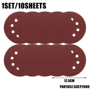 10ชิ้น แผ่นขัดกระดาษทรายแบบวงโคจร กระดาษทรายแบบมีตะขอและห่วง กระดาษทรายแบบมีกาว / กระดาษทรายกลม แผ่นทรายแบบมีรู 8 รู แผ่นทราย / กระดาษทราย กระดาษทรายแบบขัด อะแดปเตอร์เจาะ กระดาษทรายแบบตะขอและห่วง แผ่นขัดด้านหลัง