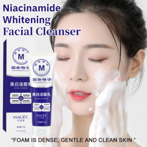 Skin Whitening Facial Cleanser Deep Cleaning Moisturizing Oil Control Niacinamide Face Wash Gentle Foaming Cleaning Milk
