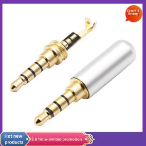 Graceful Headphone Jack Male Plug 3.5mm Audio Connector 4 Poles Headphone Jack Audio Male Plug Jack Adapter Stereo Connector Headphone Repair Cable Solder Wire DIY