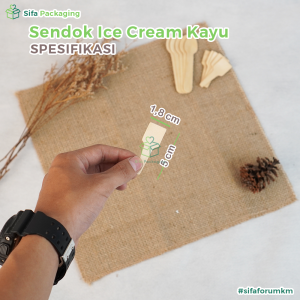 Sendok Makan Kayu Garpu Kayu Gase Kayu Pisau Kayu Sekali Pakai Ramah Lingkungan isi 100 pcs
