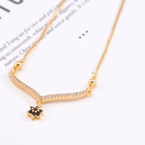 Hyl Jewelry 339N Kalung Titanium Wanita Karat Emas Silver Asli Panjang Muda Dan Anti Luntur