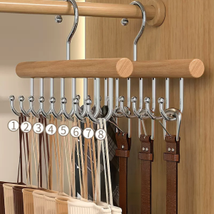 Multifunctional Solid Wood Dormitory Rotatable Underwear Rack