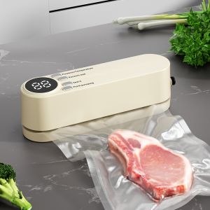 1pc Multi-Functional Automatic Food Sealer Portable Wireless Vacuum Sealer with Snack Bag Sealing External Suction & Inflation Long-Term Food Preservation USB Rechargeable 36V Max 1200mAh Lithium Battery