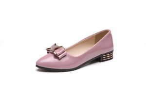 [Free Shipping] Autumn And Winter Casual Fashion Shallow-Toe WomenS Shoes Featuring A Block Heel A Bow Detail And A Korean Style