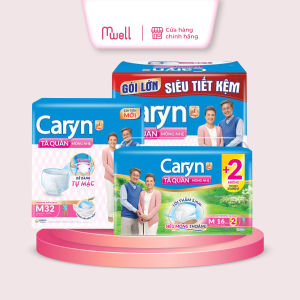 Tã quần người lớn Caryn bỉm quần gói lớn nhiều size M16 M32 L5 L14 L28 XL12 XL24 Mỏng Nhẹ Chống Tràn