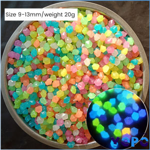 YoPo 3-13mm Luminous Sand Stone Glow In Dark Home Pebbles Stone Path Outdoor Yard Fish Tank Decorations
