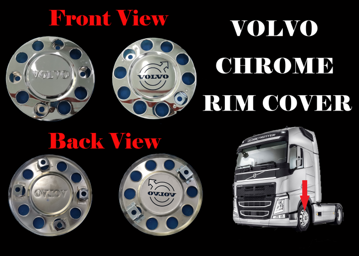 VOLVO Chrome Rim Cover (STAINLESS STEEL) Logo Words Design #rimcover # ...