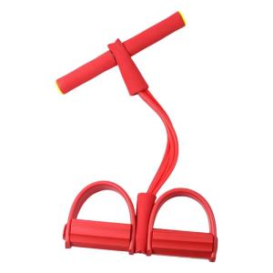 4 Tube Resistance Band with Foot Pedals and Foam Handle Sit up Exercise for Full Body Workout Toning Arm Leg