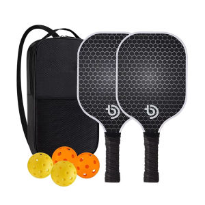 [SG Ready Stock] Pickleball Carbon Fiber Surface Honeycomb Core Lightweight anti-slip grip Portable outdoor racket Comes with a storage bag