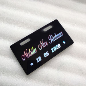 Plat Nomor Sepeda Listrik Hologram Variasi Akrilik