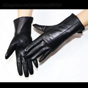 Womens Sheepskin Gloves Winter Warmth Plus Velvet Short Thin Touch Screen Driving Female Color Leather Gloves New High-end 2025