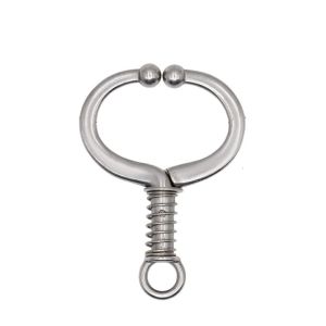 IUYJN Stainless Steel Cattle Nose Ring Anti Rust Spring-loaded Bull Nose Clamp Premium Reusable Livestock Nose Pliers Farm Breeding