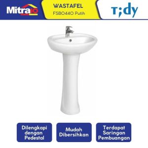 Tidy Wastafel Dengan Kaki FSB0440 Putih [INCLUDE PACKING KAYU]