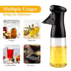 200ml Oil Bottle Kitchen Oil Spray Bottle Cooking Baking Vinegar Mist Sprayer Barbecue Spray Bottle for Cooking BBQ