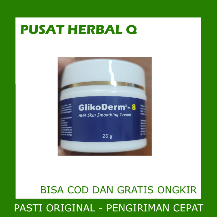 GLIKODERM BIRU - 8 AHA SKIN SMOOTHING CREAM 20 GRAM POT