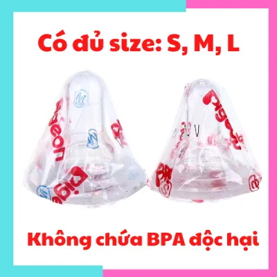 Núm vú Pigeon cho bé núm ti siêu mềm chống sặc chống đầy hơi sử dụng cho bình sữa cổ hẹp có đủ size S M L không BPA