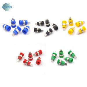 XUNYU3 5pcs 4mm BANANA ปลั๊กตัวเมียแจ็คเสียบปลั๊กสายไฟ5สี