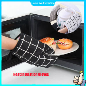 Oven Mitts Microwave Bake Gloves Heat Insulation Gloves Heat-Resistant Anti-scalding Gloves Baking Tool