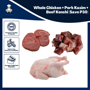 Whole Chicken 1kg + Pork Kasim 1kg + Beef Kenchi 1kg (Bundle & Save) (The Fat Butcher)