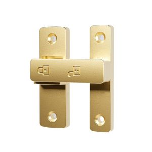FPXR8 90°/180° Door Bolts No Punching Luminous Plug Baby Safety Lock Hardware Double Installation Metal Door Buckle Indoor