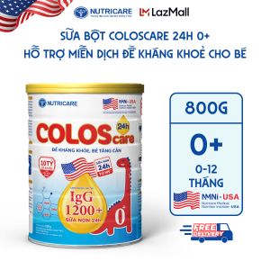 Sữa Bột COLOSCARE 24h 0+ Nutricare 400g/800g Bé Tăng Cân Đề Kháng Với Sữa Non 24h và 10 Tỷ Lợi Khuẩn Từ 0-12 Tháng