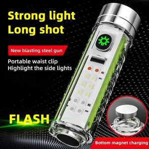 Senter LED Mini EDC Magnetic Flashlight Rechargeable IPX4
