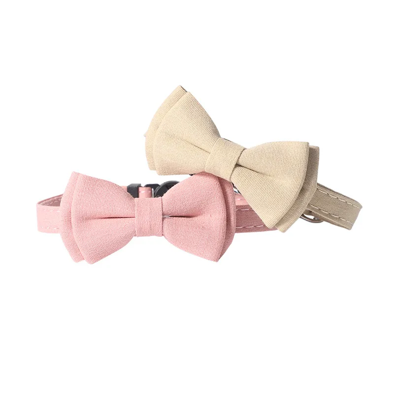 Bowknot Small Cat Collars Adjustable Buckle Bow Tie Puppy Dog