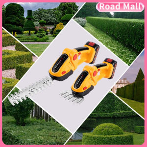 24V Rechargeable Cordless Hedge Trimmer & Grass Shears - 2-in-1 Garden Tool with Powerful Cutting for Shrub Pruning Weeding & Hedge Shaping.