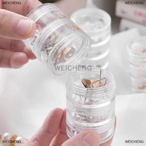 [COD] WEICHENG 5-layer Jewelry Storage Box Makeup Storage Rack Bracelet Earring Round Plastic Organizer Boxes Holder Button Zip Head Storage