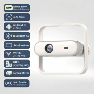 3Air Projector 4K Portable 500 ANSI Lumens 1080p Auto Focus 360° Rotation Android 13 Connect Mobile Phone Wireless wifi 6 Home Theater 投影仪