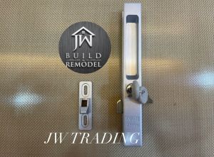 A6 Series (With Key) 25mm/32mm Aluminium Sliding Door Lockset with Key (Black/ Silver/White/Medium Bronze) DIY Home