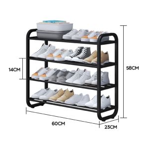 BON 4-5 Layer Steel Shoe Rack Organizer Minimalist Space Saver Anti-Rust Thick Metal BFS221201