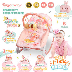 Sugarbaby 10in1 Premium Rocker/Ayunan Bayi/Bouncer Bayi/Kursi Goyang Manual Bayi/ Sugar baby