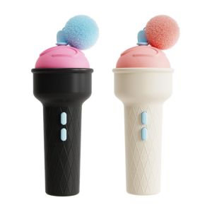 HEFEI Ice Cream Shape Electric Cat Teaser Toy Plastic Portable Motorized Pet Toy with Replacement Balls Interactive Cat Toy Pet