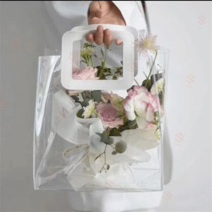 1pcs Gift Bag Tote Bag PVC Transparent Bag Souvenir Bag Wedding Party Candy Bag Christmas