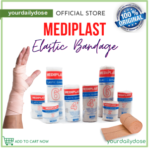 MEDIPLAST Elastic Bandage 3x5/4x5/6x5 yards with Woven Edges