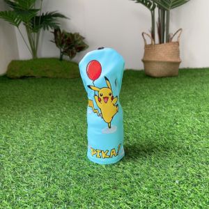 Pikachu gậy đánh golf #1 #3 #5 gỗ headcovers lái xe gậy gỗ bìa chất liệu da PU Khăn trùm đầu Giao hàng nhanh chóng