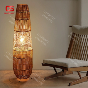 Đèn Sàn Đan Dây Thủ Công phong Cách WaBi-Sabi Đèn Sàn Nhật Bản Decor Phòng Khách/ Phòng Ngủ