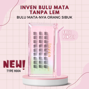 (LANGSUNG TEMPEL) INVEN BULU MATA TANPA LEM H004 CAT EYE BULU MATA LANGSUNG TEMPEL