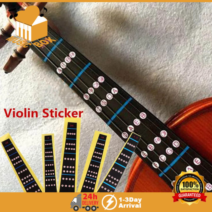 MusicBox Violin Fingerboard Sticker Fretboard Note Label Finge Chart ...