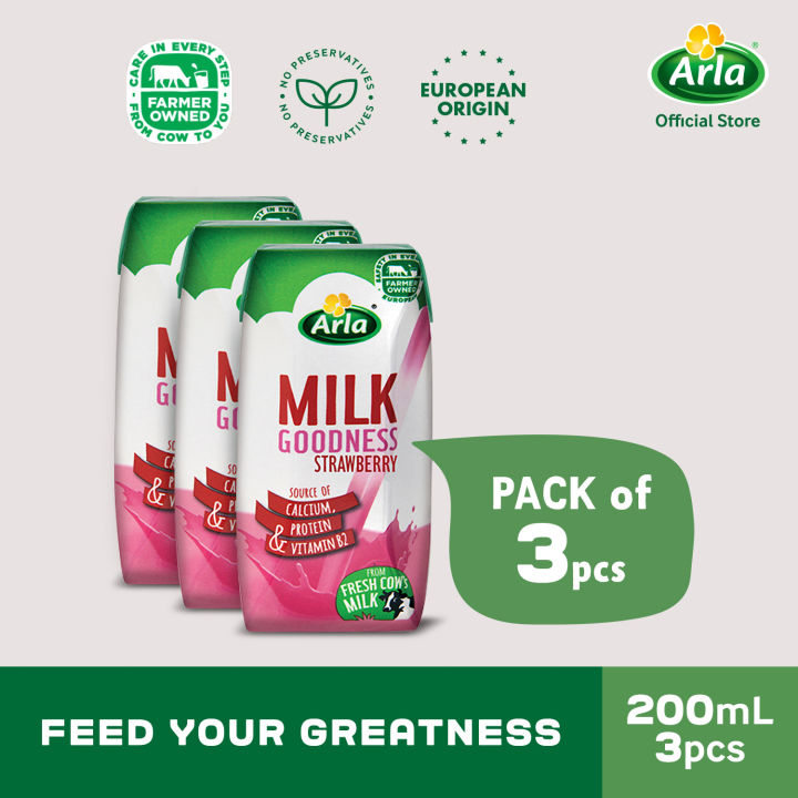 Arla Strawberry Milk 200ml 3-Pack | Lazada PH