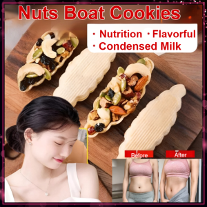 Premium Nut Boat Tart Healthy Traditional Snack with Astragalus Codonopsis Chinese Herbal Pastry