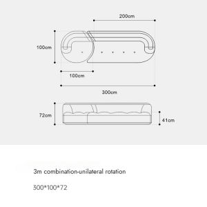 BUNISE BORDONE โซฟาผ้าลินิน-คอตตอน - โซฟาหรูหรา สไตล์โมเดิร์น พร้อมที่นั่งหมุน 360°