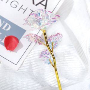 Tự làm đầy màu sắc lá vàng kim hoa hồng qixi món quà sinh nhật cho bạn gái Ngày Valentine ngày của mẹ đẩy món quà