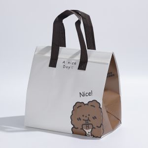 Food Storage Cooler Bag / Insulated Bag / Aluminium Foil Takeaway Bag / Milk Tea Coffee Takeaway Bag