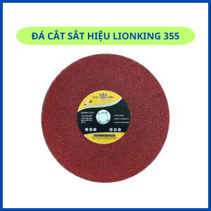 Đá cắt sắt inox nhôm kim loại Hiệu LIONKING màu xanh đỏ 355x2.7x25.4mm loại tốt